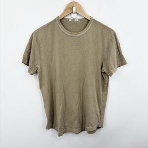 Buck Mason Tshirt Mens Small Cotton Short Sleeve Slub Crew Curved Hem Tee Soft